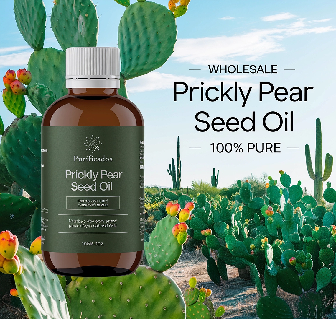 Purificados bulk Prickly pear seed oil wholesale